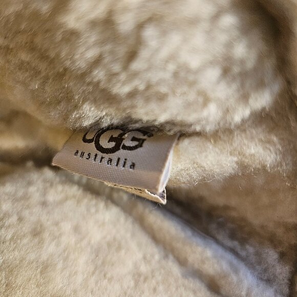 UGG Australia Shearling Suede Brown Winter Bucket Hat - Picture 3 of 3
